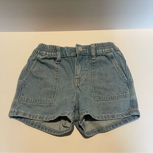 Old Navy Girls Light Blue Jean Classic Short with Elastic Waistband- size S 6-7